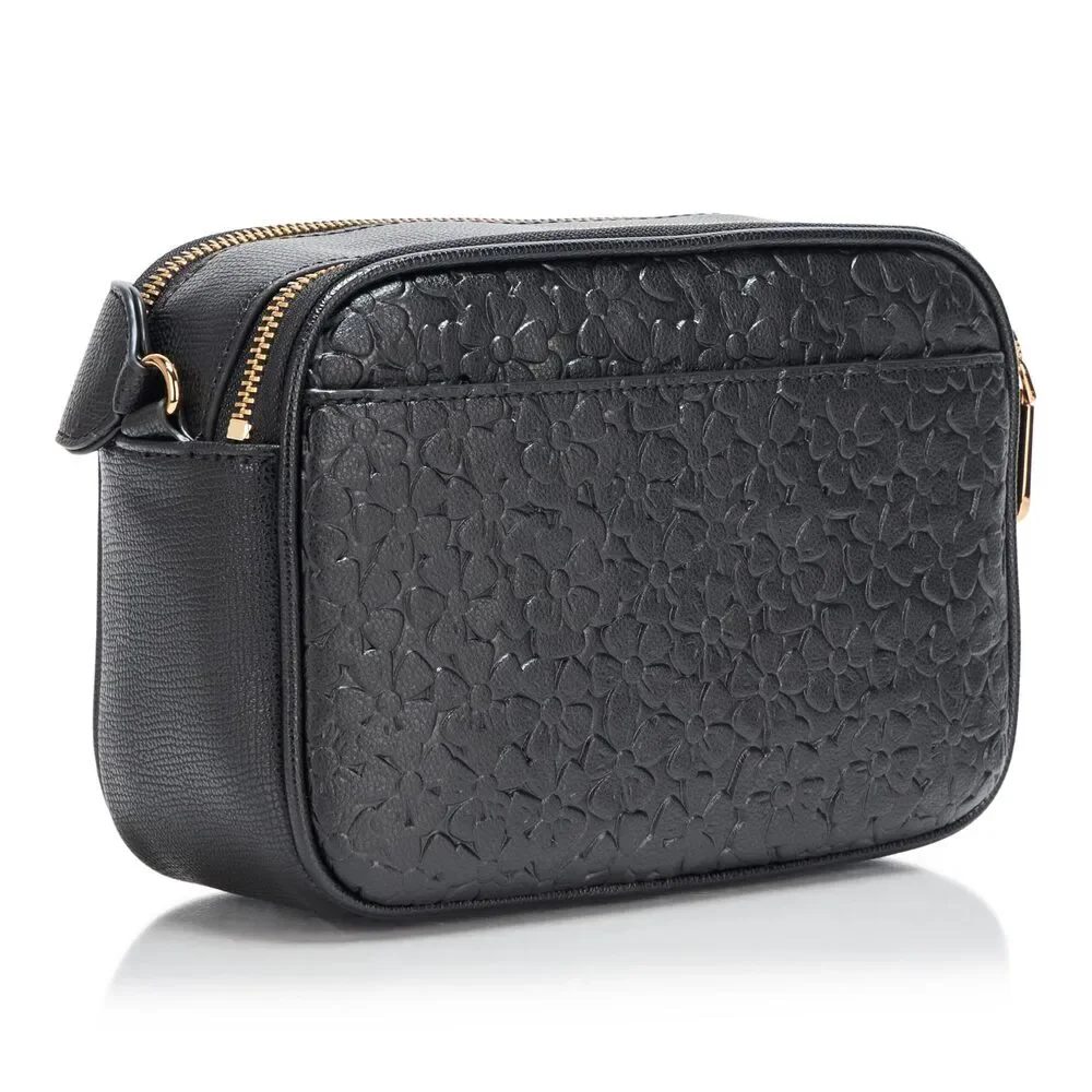KARL LAGERFELD PARIS Crossbody Bag Floral Pins Black/Gold One Size